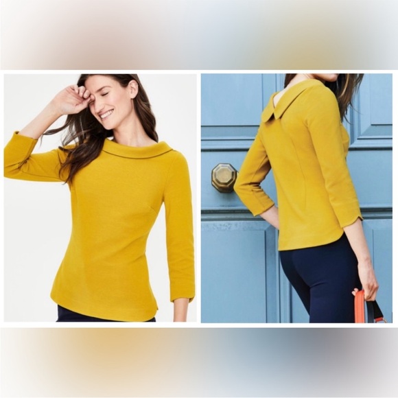 Boden quarter length sleeve top. Black in color. size 6R NWT - Picture 7 of 7